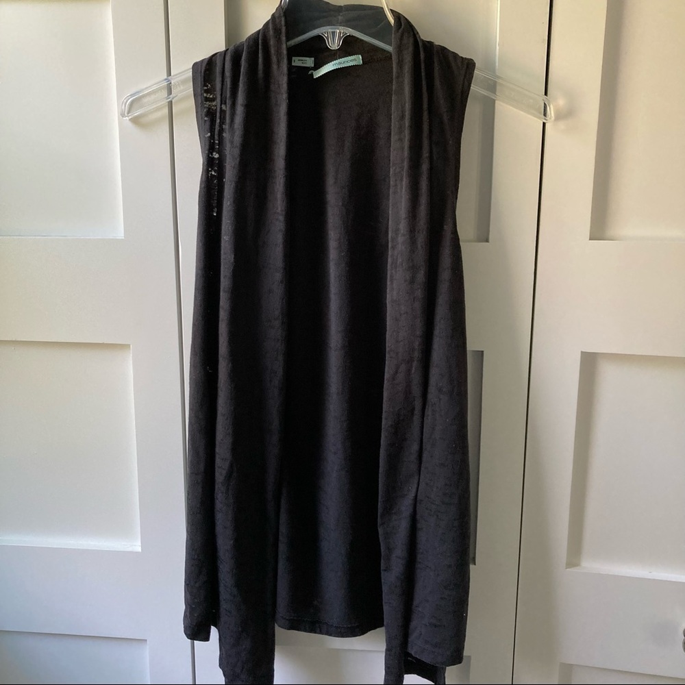 Maurices Black Burn Out Cotton Tee Layering Vest Size Small